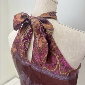 STAIN HALTER TOP WITH PAISLEY PRINT🕺🧜🏼‍♀️🥀🌟